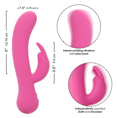 CALEXOTICS - FIRST TIME VIBRADOR COELHO RECARREGÃVEL ROSA - D-241412 - Dona Pimenta