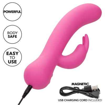 CALEXOTICS - FIRST TIME VIBRADOR COELHO RECARREGÃVEL ROSA - D-241412 - Dona Pimenta