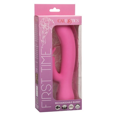 CALEXOTICS - FIRST TIME VIBRADOR COELHO RECARREGÃVEL ROSA - D-241412 - Dona Pimenta