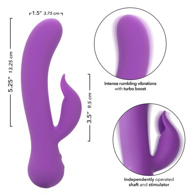 CALEXOTICS - FIRST TIME VIBRADOR PLEASER RECARREGÃVEL ROXO - D-241413 - Dona Pimenta