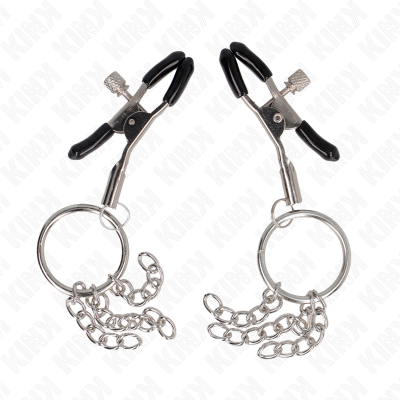 KINK - O RING GRAMPO DE BICO E PEQUENA CORRENTE PRATA 6 CM - D-240943 - Dona Pimenta