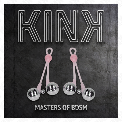 KINK - PINÇAS DE CRÃNIO LUMINOSAS COM ANEL SINOS AJUSTÁVEIS ROSA / PRATA - D-240984 - Dona Pimenta