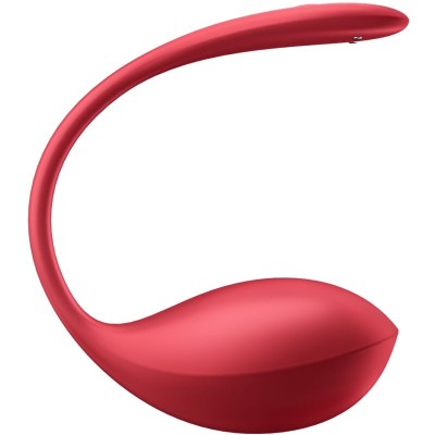 SATISFYER - SHINY PETAL ESTIMULADOR DE CONTROLE REMOTO G POINT VERMELHO APLICATIVO GRATUITO - D-240551 - Dona Pimenta