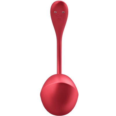 SATISFYER - SHINY PETAL ESTIMULADOR DE CONTROLE REMOTO G POINT VERMELHO APLICATIVO GRATUITO - D-240551 - Dona Pimenta