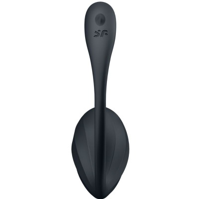 SATISFYER - RIBBED PETAL ESTIMULADOR DE PONTO G CONTROLE REMOTO PRETO APLICATIVO GRATUITO - D-240552 - Dona Pimenta