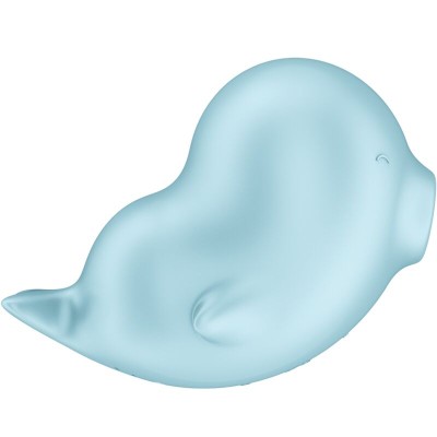 SATISFYER - SASSY SEAL ESTIMULADOR E VIBRADOR AZUL - D-241216 - Dona Pimenta