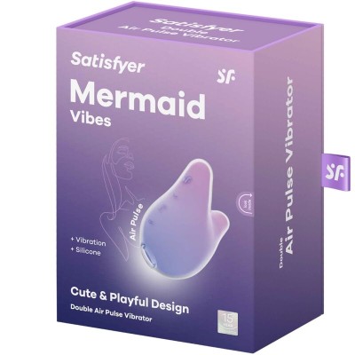 SATISFYER - MERMAID VIBES ESTIMULADOR E VIBRADOR VIOLETA E ROSA - D-241228 - Dona Pimenta