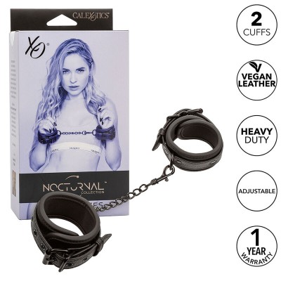 CALEXOTICS - NOCTURNAL PULSEIRAS DE COURO AJUSTÁVEIS PRETAS - D-241423 - Dona Pimenta