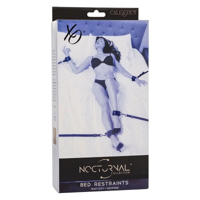 CALEXOTICS - NOCTURNAL RESTRIÇÕES DE CAMA COURO AJUSTÁVEL PRETO - D-241426 - Dona Pimenta