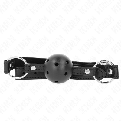 KINK - BOLA PRETA OCA DURO 4,5 CM GAG MODELO 1 63,5 X 2 CM - D-240837 - Dona Pimenta