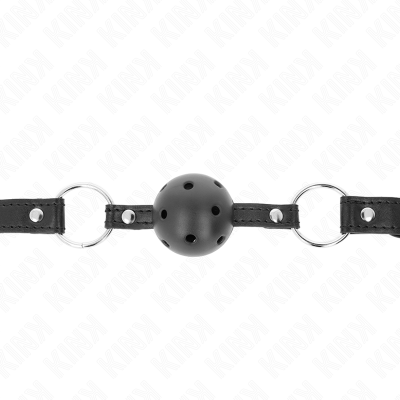 KINK - BOLA PRETA OCA DURO 4,5 CM GAG MODELO 1 63,5 X 2 CM - D-240837 - Dona Pimenta