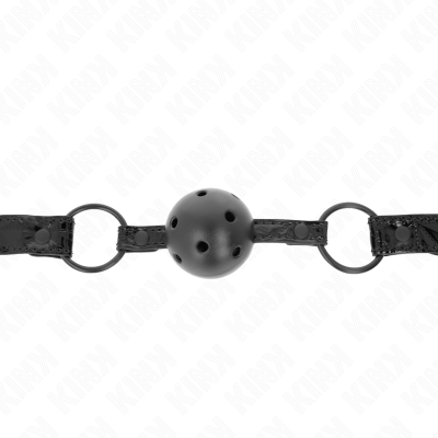 KINK - BOLA PADRÃO DIAMANTE 4,5 CM GAG MODELO 3 64,5 CM AJUSTÁVEL 42-60 CM - D-240851 - Dona Pimenta