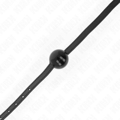 KINK - BOLA SIMPLES PRETA MORDAÇA 4 CM 65 x 1,5 CM - D-240872 - Dona Pimenta