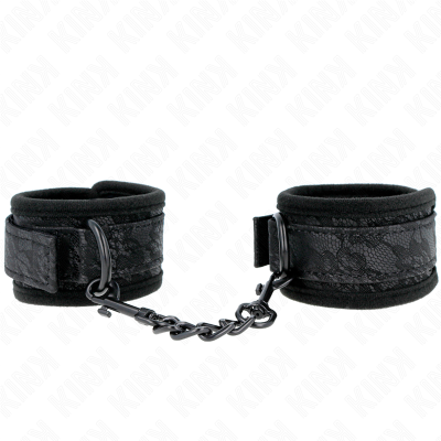 KINK - PUNHOS COBERTOS DE RENDA ESCURA NEOPRENE AJUSTÁVEL PRETO 20-29 CM X 5 CM - D-241008 - Dona Pimenta