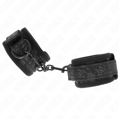 KINK - PUNHOS COBERTOS DE RENDA ESCURA NEOPRENE AJUSTÁVEL PRETO 20-29 CM X 5 CM - D-241008 - Dona Pimenta