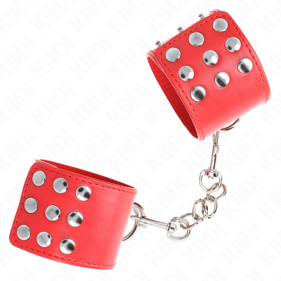 KINK - PULSO COM SNAP FASTEN VERMELHO AJUSTÁVEL 19-24 CM X 5,5 CM - D-241010 - Dona Pimenta