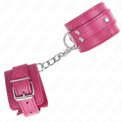 KINK - 3 RETENÇÕES DE PULSO D-RING AJUSTÁVEIS ROSA 17,5-25 CM X 6 CM - D-241016 - Dona Pimenta