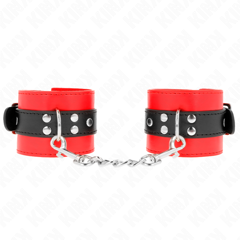 KINK - PULSO VERMELHO COM CINTO PRETO AJUSTÁVEL 17-28 CM X 6 CM - D-241019 - Dona Pimenta