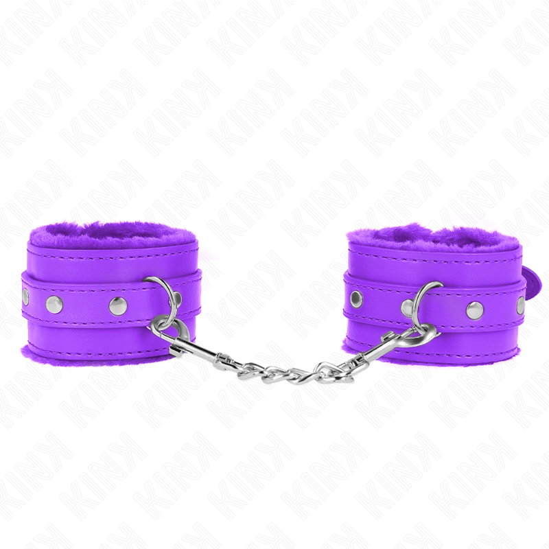 KINK - PULSO FORRO DE PELE PREMIUM ROXO COM CINTO ROXO AJUSTÁVEL 17-29 CM X 6 CM - D-241023 - Dona Pimenta