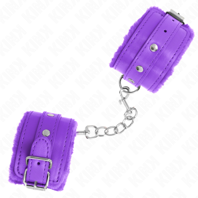 KINK - PULSO FORRO DE PELE PREMIUM ROXO COM CINTO ROXO AJUSTÁVEL 17-29 CM X 6 CM - D-241023 - Dona Pimenta