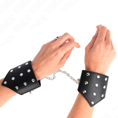 KINK - PULSEIRAS ESTILO PONTO PRETO COM CORRENTE AJUSTÁVEL ??17-23 CM X 8,5 CM - D-241059 - Dona Pimenta