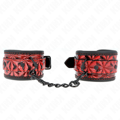 KINK - PULSO PADRÃO DIAMANTE VERMELHO ESCURO AJUSTÁVEL 17-26 CM X 5,5 CM - D-241067 - Dona Pimenta