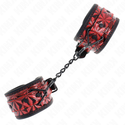 KINK - PULSO PADRÃO DIAMANTE VERMELHO ESCURO AJUSTÁVEL 17-26 CM X 5,5 CM - D-241067 - Dona Pimenta