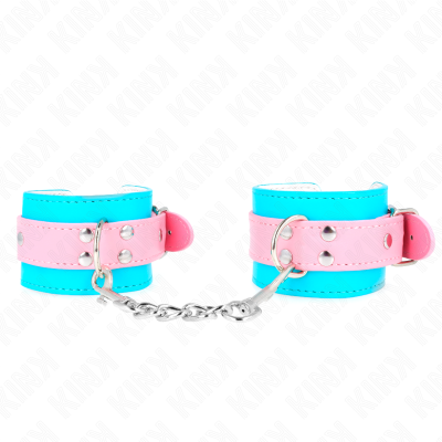 KINK - PULSO BONITO AZUL / ROSA AJUSTÁVEL 16-28 CM X 5 CM - D-241069 - Dona Pimenta