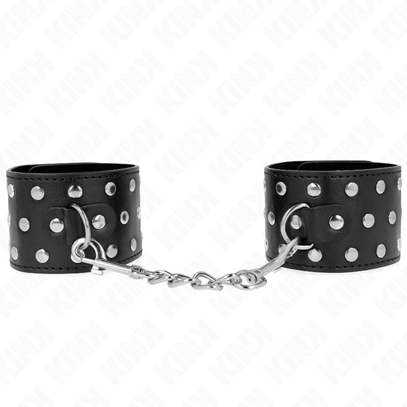 KINK - RETENÇÕES DE PULSO PUNK AJUSTÁVEIS 19-24 CM X 5,5 CM - D-241072 - Dona Pimenta