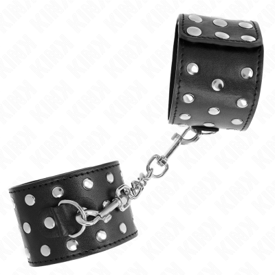 KINK - RETENÇÕES DE PULSO PUNK AJUSTÁVEIS 19-24 CM X 5,5 CM - D-241072 - Dona Pimenta