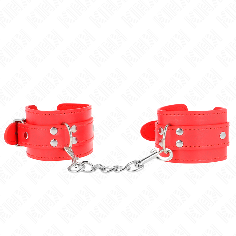 KINK - PULSO SIMPLES VERMELHO AJUSTÁVEL 20-23 CM X 5,5 CM - D-241075 - Dona Pimenta