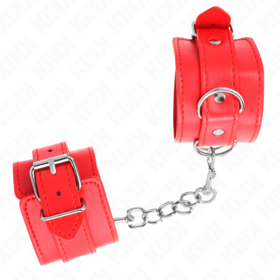 KINK - PULSO SIMPLES VERMELHO AJUSTÁVEL 20-23 CM X 5,5 CM - D-241075 - Dona Pimenta