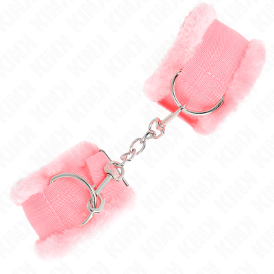 KINK - PULSO FORRO PELUDO ROSA AJUSTÁVEL 17-31 CM X 7 CM - D-241098 - Dona Pimenta