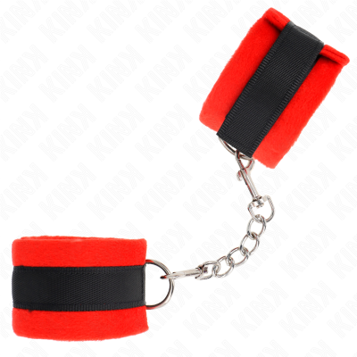 KINK - ALGEMAS DE PELE INICIANTE PRETO-VERMELHO 30 X 7 CM - D-241109 - Dona Pimenta