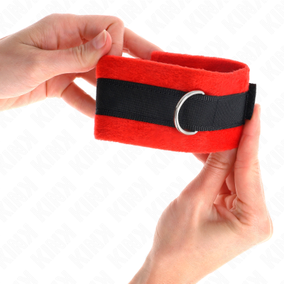 KINK - ALGEMAS DE PELE INICIANTE PRETO-VERMELHO 30 X 7 CM - D-241109 - Dona Pimenta