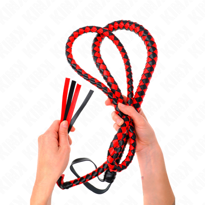 KINK - CHICOTE DE SERPENTE LONGO VERMELHO 210 CM - D-240683 - Dona Pimenta