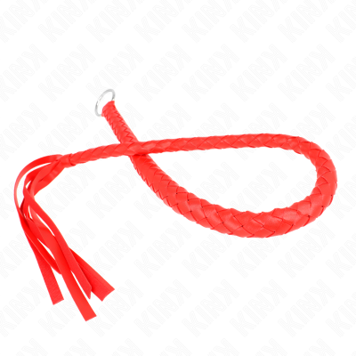 KINK - CHICOTE DE SERPENTE COM ANEL DE MÃO VERMELHO 65 CM - D-240684 - Dona Pimenta