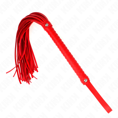 KINK - CHICOTE COM CABO TEXTURADO VERMELHO 48,5 CM - D-240693 - Dona Pimenta