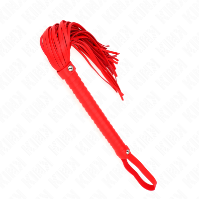 KINK - CHICOTE COM CABO TEXTURADO VERMELHO 48,5 CM - D-240693 - Dona Pimenta