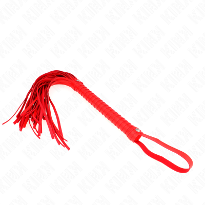 KINK - CHICOTE COM CABO TEXTURADO VERMELHO 48,5 CM - D-240693 - Dona Pimenta