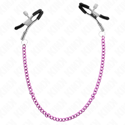 KINK - GRAMPOS DE BICOS DE CORRENTE ROXO 30 CM - D-240954 - Dona Pimenta