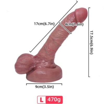 ARMONY - DILDO SILICONE LÍQUIDO REALÍSTICO 17 CM - D-238243 - Dona Pimenta