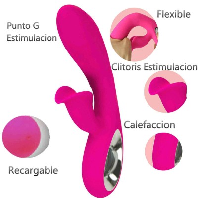 ARMONY - VIBRADOR DARO E ESTIMULADOR DE ANEL DE PUXAO FÃCSIA - D-238175 - Dona Pimenta