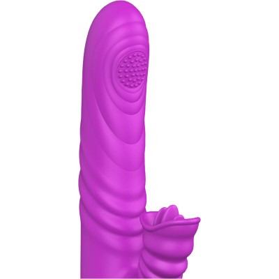 ARMONY - VIBRADOR MULTIFUNO ANGELIA COM LÃNGUA ESTIMULANTE EFEITO CALOR VIOLETA - D-238182 - Dona Pimenta