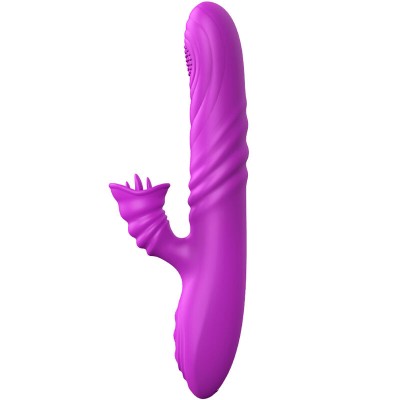 ARMONY - VIBRADOR MULTIFUNO ANGELIA COM LÃNGUA ESTIMULANTE EFEITO CALOR VIOLETA - D-238182 - Dona Pimenta