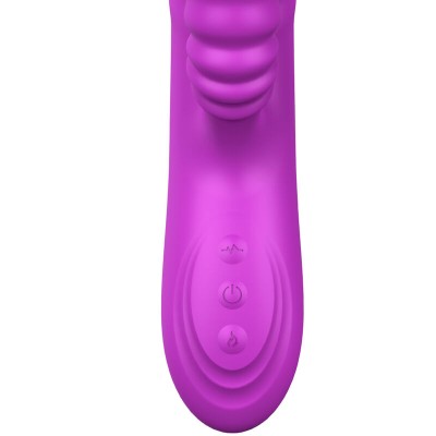 ARMONY - VIBRADOR MULTIFUNO ANGELIA COM LÃNGUA ESTIMULANTE EFEITO CALOR VIOLETA - D-238182 - Dona Pimenta