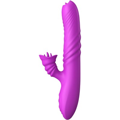 ARMONY - ANGELIA VIBRADOR MULTIFUNO LÃNGUA DUPLA EFEITO DE CALOR VIOLETA - D-238183 - Dona Pimenta