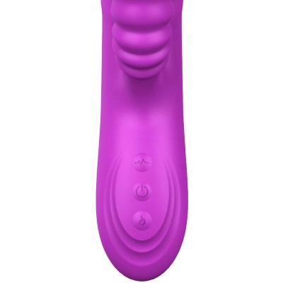 ARMONY - ANGELIA VIBRADOR MULTIFUNO LÃNGUA DUPLA EFEITO DE CALOR VIOLETA - D-238183 - Dona Pimenta