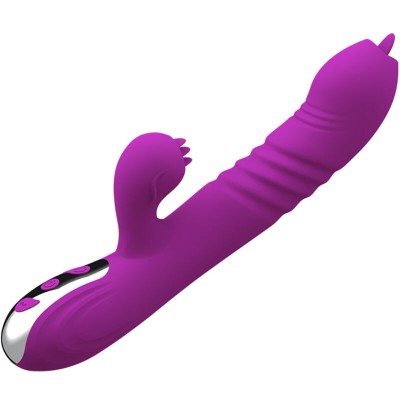 ARMONY - FAIRY MULTIFUNO VIBRADOR DE LÃNGUA DUPLA EFEITO DE CALOR VIOLETA - D-238186 - Dona Pimenta