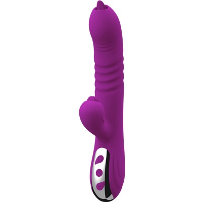 ARMONY - FAIRY MULTIFUNO VIBRADOR DE LÃNGUA DUPLA EFEITO DE CALOR VIOLETA - D-238186 - Dona Pimenta